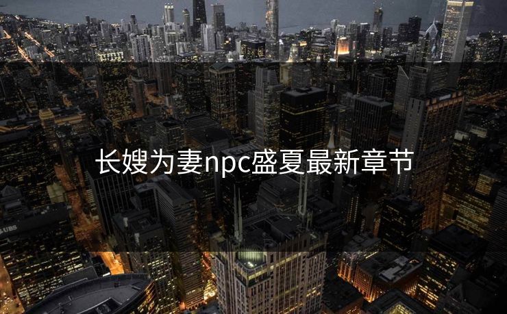 长嫂为妻npc盛夏最新章节