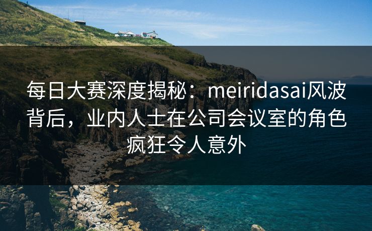 每日大赛深度揭秘:meiridasai风波背后,业内人士在公司会议室的角色疯狂令人意外 每日大赛深度揭秘:meiridasai风波背后,业内人士在公司会议室的角色疯狂令人意外