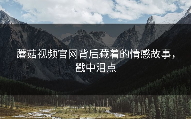 蘑菇视频官网背后藏着的情感故事，戳中泪点