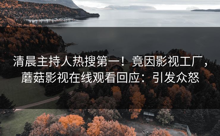 清晨主持人热搜第一！竟因影视工厂，蘑菇影视在线观看回应：引发众怒